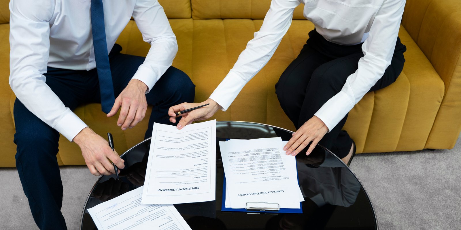 People reviewing insurance claim documents